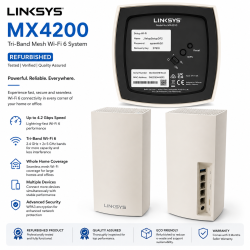 Linksys Velop MX4200 WiFi-6 Tri-band Smart Mesh System Wifi Router