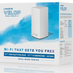 LINKSYS VELOP WHW0101 Dual-Band 1300 Mbps Wireless 5 Intelligent Mesh WiFi Router