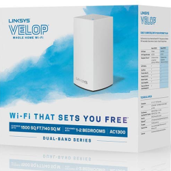 LINKSYS VELOP WHW0101 Dual-Band 1300 Mbps Wireless 5 Intelligent Mesh WiFi Router LINKSYS VELOP WHW0101 Dual-Band 1300 Mbps Wireless 5 Intelligent Mesh WiFi Router