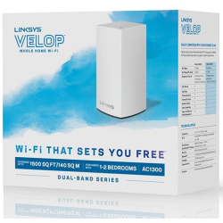 LINKSYS VELOP WHW0101 Dual-Band 1300 Mbps Wireless 5 Intelligent Mesh WiFi Router
