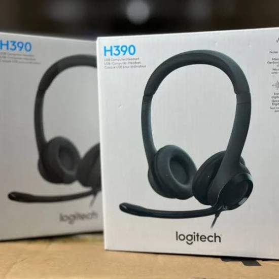 Logitech H390 USB Wired On Ear Headset Noise Cancelling Headphone