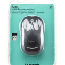 Logitech M185 Wireless 2. 4GHz 3-Button USB Mini Receiver Optical Mouse