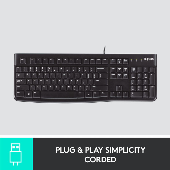 Logitech K120 Wired USB Keyboard