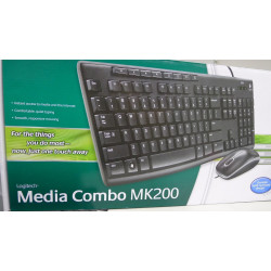 Logitech MK200 Combo Wired Multimedia Keyboard Mouse