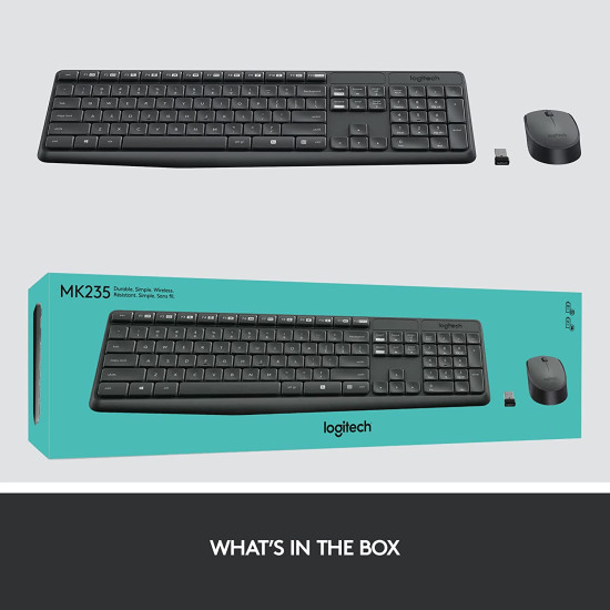 Logitech MK235 Wireless Keyboard and Mouse Combo Set