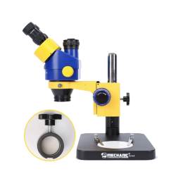 MECHANIC MC75T-B1 LED Light & Lens 0.5x Trinocular Stereo Microscope MECHANIC MC75T-B1 LED Light & Lens 0.5x Trinocular Stereo Microscope