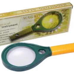 Optical Instrument Magnifying Glass with Compass 4X & 6X (65mm) Handheld Magnifier Optical Instrument Magnifying Glass with Compass 4X & 6X (65mm) Handheld Magnifier