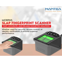 Mantra MORPHS Compact Ten-print Biometric Aadhaar Fingerprint Slap Scanner