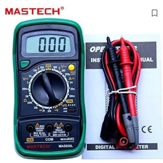 Mastech MAS830L Original Multifunction AC DC current resistance Pocket Size Smart Digital Multimeter
