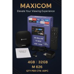Maxicom 4K Ultra HD M 626 5G Wifi Android Internet TV Box