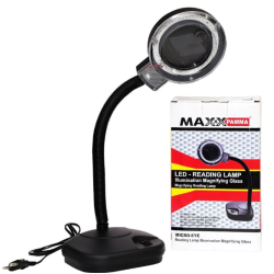 Maxx Pamma 2 in 1 LED Reading Table/Desk Lamp with Illumination Magnifying Glass Reading Lamp