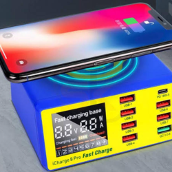 MECHANIC iCharge 8 Pro 8Port USB Smart Charge support QC 3.0 Wireless charge Wireless charging with LCD display for Mobile phone charging tool Fast Charger MECHANIC iCharge 8 Pro 8Port USB Smart Charge support QC 3.0 Wireless charge Wireless charging with LCD display for Mobile phone charging tool Fast Charger