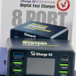 Mechanic iCharge 8C 8-port USB Smart Digital Display Fast Charger