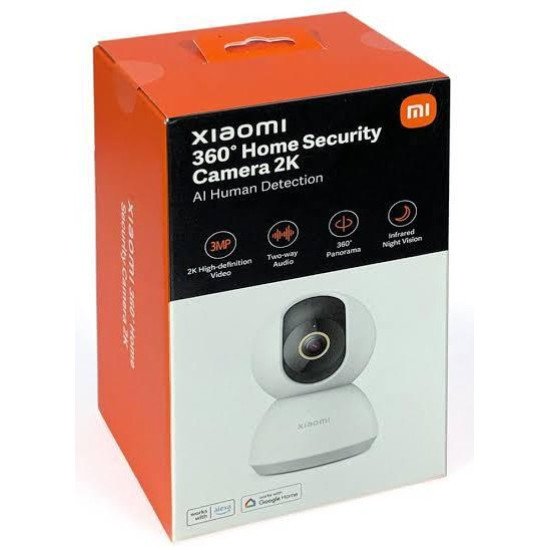 Xiaomi Mi 2K Wireless Two Way Audio | 360 View | 3MP | AI Human Detection | Enhanced Night Vision Home Security Camera