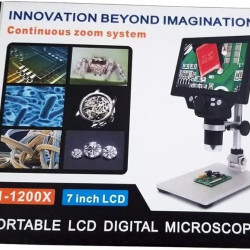 Portable Digital G1200 12MP 7 Inch HD LCD Display Continuous Zoom System Electronic Mini Microscope Portable Digital G1200 12MP 7 Inch HD LCD Display Continuous Zoom System Electronic Mini Microscope