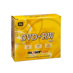 Moserbaer DVD+RW Jewel Case 4.7 GB 5 Pcs Pack Rewritable DVD