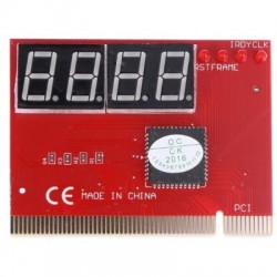 Motherboard Testing Card PCI Debug 4 Digit Red - POST Diagnostic Card