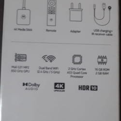 Motorola DVM4KA01Media Streaming Device 4K Android TV Stick