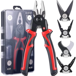 Multifunctional Pliers Tool Set 5 in 1 Versatile Interchangeable 2409-022 Heads Linesman Plier|Wire Stripper|Crimping Tools|Sheet Metal Shear|Storage Box Detachable Multi Purpose Plas/Plier Tools Multifunctional Pliers Tool Set 5 in 1 Versatile Interchangeable 2409-022 Heads Linesman Plier|Wire Stripper|Crimping Tools|Sheet Metal Shear|Storage Box Detachable Multi Purpose Plas/Plier Tools