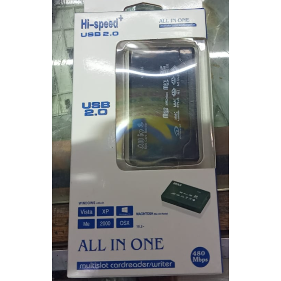 Multi-Slot Card Reader/Writer High Speed 450 Mbps All in 1 Mini Card Reader Allin1 Memory USB External SD MMC XD CF Support USB Card Reader