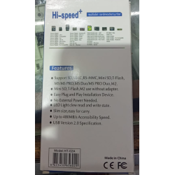 Multi-Slot Card Reader/Writer High Speed 450 Mbps All in 1 Mini Card Reader Allin1 Memory USB External SD MMC XD CF Support USB Card Reader