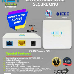 NETLINK V2801SG ONU GPON | EPON 1GE dual mode Secure ONT Router