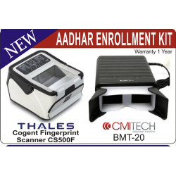 Aadhar Kit Cogent Biometrics UID Thales FingerPrint + CMI Tech Iris Scanner CSC Aadhar Enrollment UID Kit