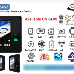 Nicevu Nv-Bas7 Aadhar Enabled Fingerprint Biometric Attendance System