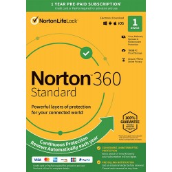 Norton 360 Standard for 1 PC, Mac®, smartphone or tablet Security Software