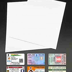 Non Tearable Paper NTR Double Side A4 Size PVC Inkjet|Laser Pritner Gumming Paper Art Me School ID Card|I Card|Aadhar|DL|Ayush 100 PCs Pack Non Tearable Sheet