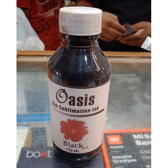 Oasis Sublimation Ink for Epson Printer 4 Colour (C/M/Y/Bk - 100g x 4 ) Black + Tri Color Combo Pack Ink Bottle