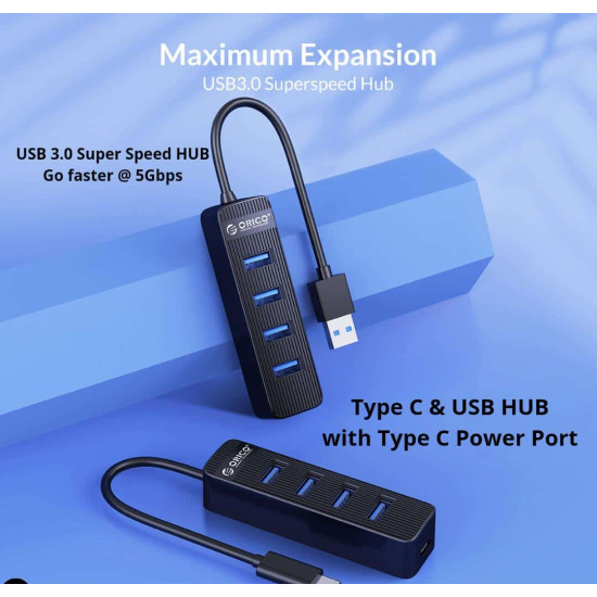 Orico USB Type C & USB 3.0 Powered 4 Port USB Hub
