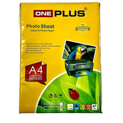 One Plus Inkjet A4 Size (210 X 297mm) Glossy Id Photo Paper