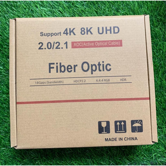HDMI Optical Fiber Cable 4K 8K UHD HDMI 2.0 2.1 Slim and Flexible Fibre Optic HDTV Cable