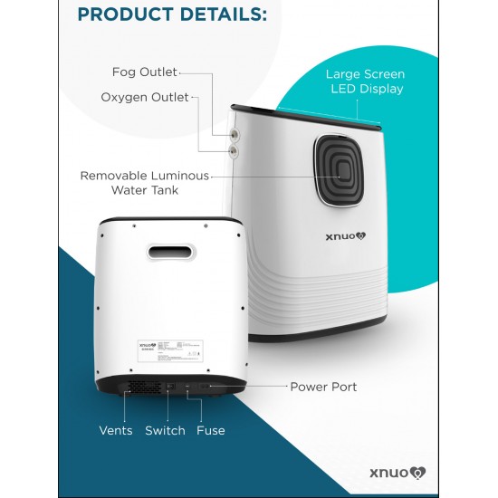 Oxygen Concentrator xnuo MSLJY88 Portable Flow 1-9L  Intex - ऑक्सीजन जनरेटर Oxygen Concentrator Machine