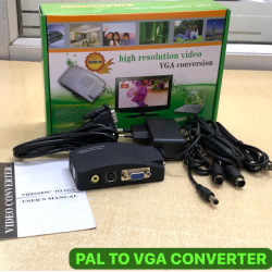 Pal to VGA AV S-Video to VGA Video Adapter Converter Pal to VGA AV S-Video to VGA Video Adapter Converter