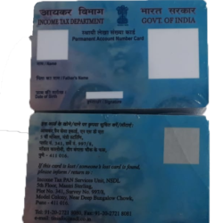 PAN Pre Printed ID Multi Color ID Card PanCard 250 PCs Pack PVC Plastic Card