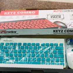 Portronics Key2-A Combo Compact Light-Weight for PCs, Laptops and Smart TV Multimedia Wireless Keyboard Mouse
