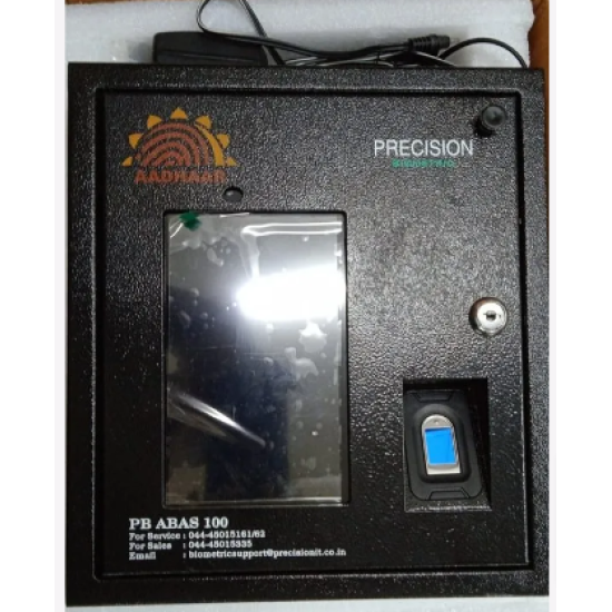 Precision PB ABAS 100 4G Wifi with L1 SCANNER (Without Lan) Aadhar Biometric Attendance Machine