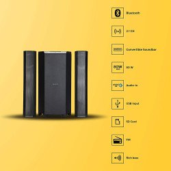 Philips Audio Mms8085B/94 2.1 Channel 80W USB Multimedia Speaker System with Convertible Soundbar