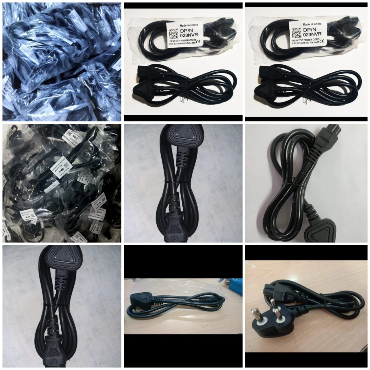 Bulk Buy Power Cord Computer/Laptop/PC/SMPS/Monitor/Printers 3/2 Pin Power  Cables