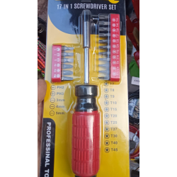 Professional 17 in 1 Magnetic Rubber Grip Multifunction Screwdriver Set
