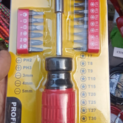 Professional 17 in 1 Magnetic Rubber Grip Multifunction Screwdriver Set