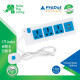 ProDot Surge Protector with 3 sockets, 2 USB Port Power Strip