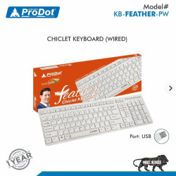 ProDot Feather Chiclet Wired Desktop USB Keyboard