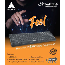 ProDot Feel Standard Wired USB Keyboard