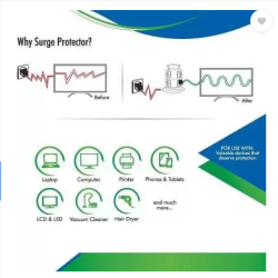ProDot Surge Protector 6S4U-2M Extension Tower With 6 Socket 4 USB Port 6 Socket Extension Boards