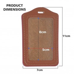 Leather Card ID PU Leather Window ID Badge Holder Horizental/Vertical ID Card Holder Leather Card ID PU Leather Window ID Badge Holder Horizental/Vertical ID Card Holder