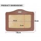 Leather Card ID PU Leather Window ID Badge Holder Horizental/Vertical ID Card Holder