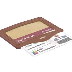 Leather Card ID PU Leather Window ID Badge Holder Horizental/Vertical ID Card Holder Leather Card ID PU Leather Window ID Badge Holder Horizental/Vertical ID Card Holder